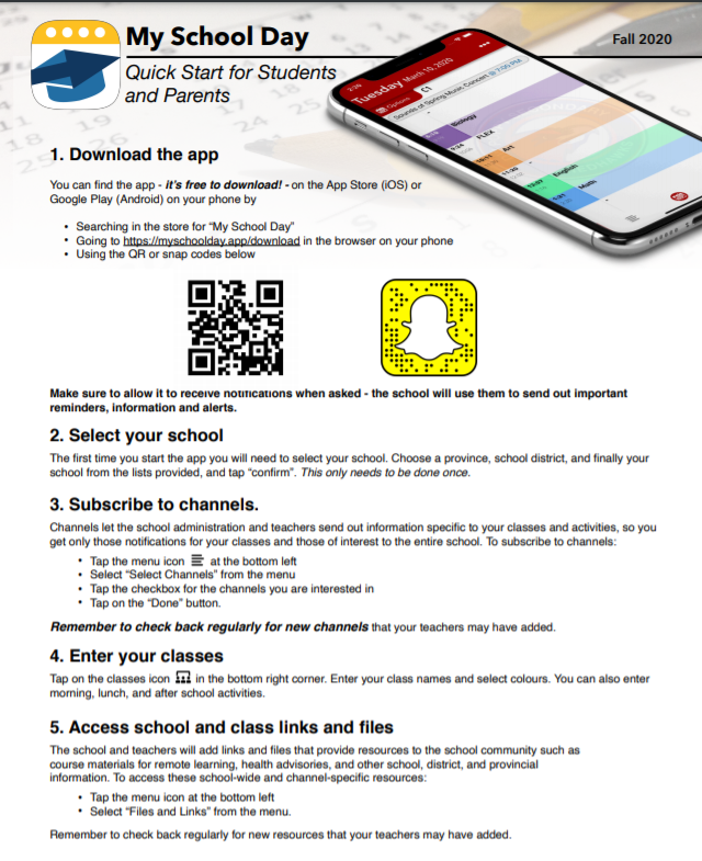 MySchoolDayApp graphic