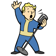 Animated Picture of a guy singing