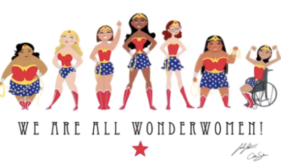 girls superheros graphic